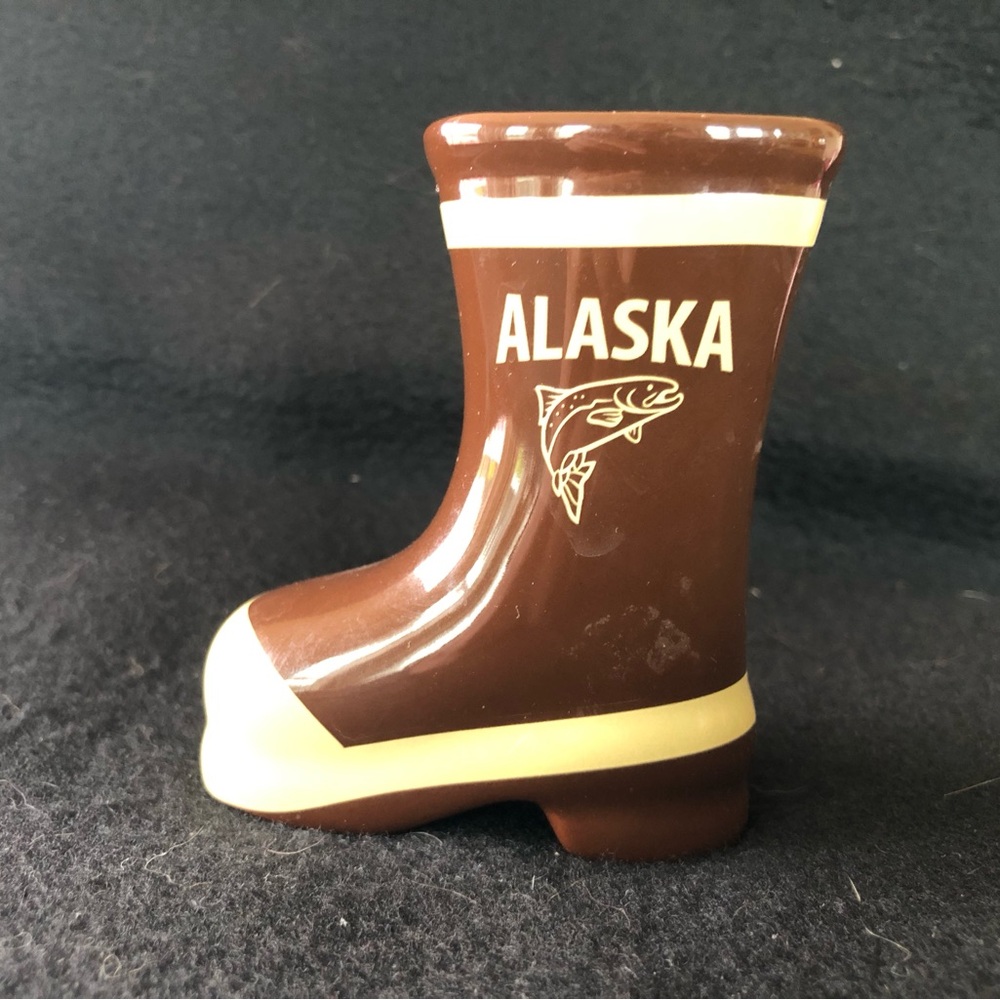 Alaska Souvenir Mini Boot Toothpick Holder